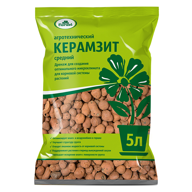 Дренаж керамзит 5л средний (БиоМастер)(5шт)(150шт)