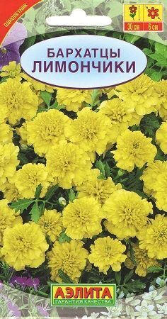 Бархатцы Лимончики однолетник 0,3г (Аэлита)
