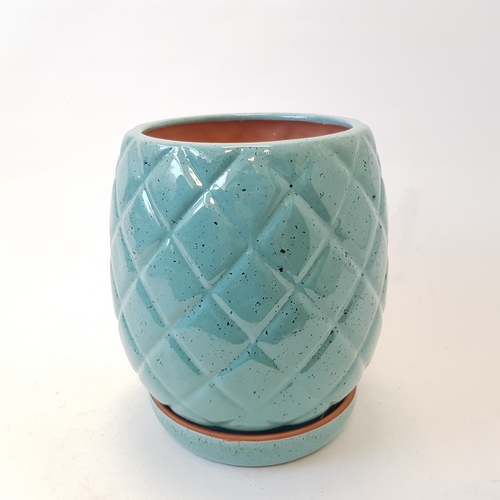 Кашпо Ананас 1 Д17см В21см бирюзовый 1 горшок