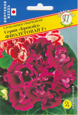 Глоксиния Брокэйд фиолетовая F1 5др (Престиж)